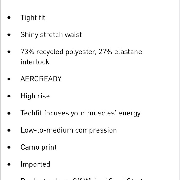 Adidas Techfit Camo Aeroready Leggings NWT - Picture 7 of 8